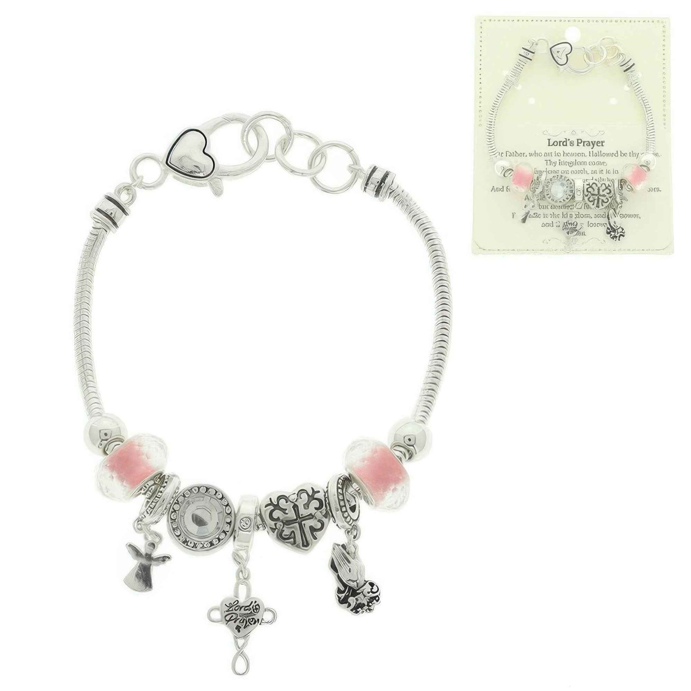Inspirational Religious Theme Charm Bracelet