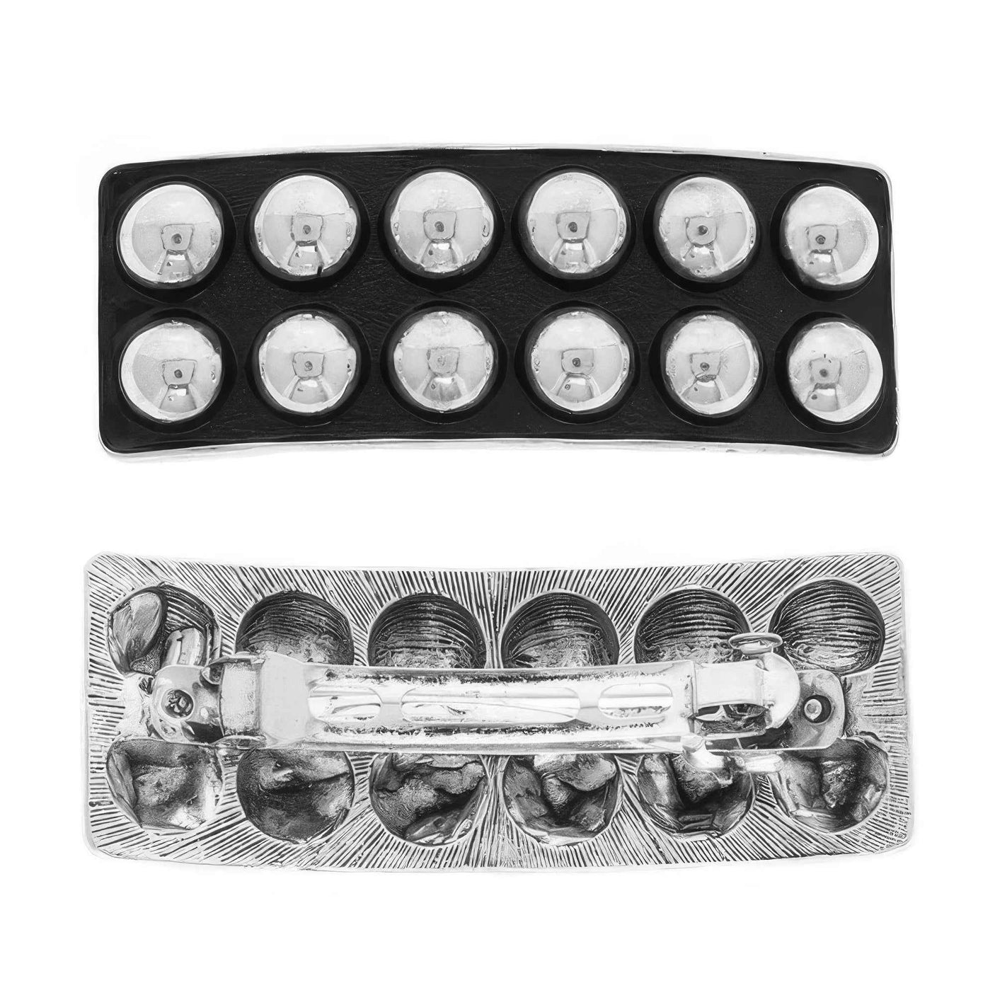 Western Bubble Patterned Hair Barrette Clip