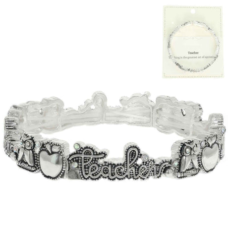 Inspirational Teacher Message Stretch Bracelet