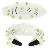 Game Day Baseball Theme Top Knotted Headband