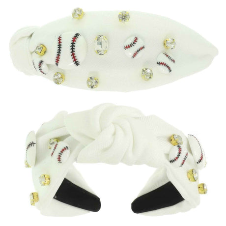 Game Day Baseball Theme Top Knotted Headband