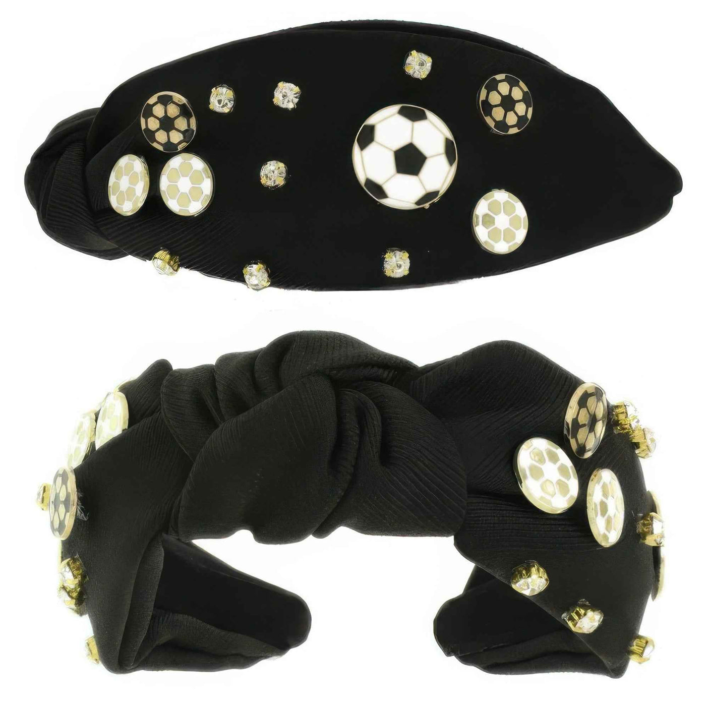Game Day Soccer Theme Top Knotted Headband