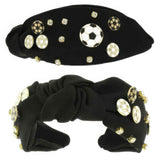 Game Day Soccer Theme Top Knotted Headband