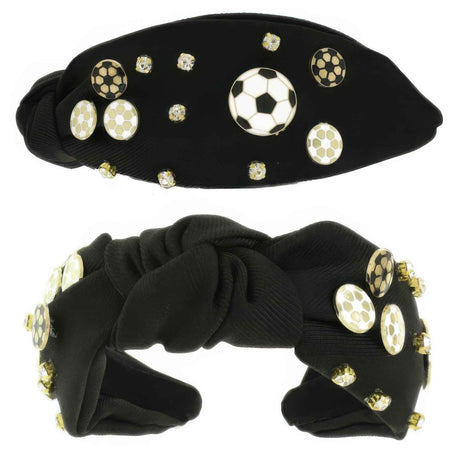 Game Day Soccer Theme Top Knotted Headband