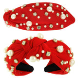 Faux Felt Corduroy Top Knotted Headband