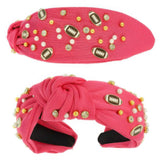 Game Day Football Theme Top Knotted Headband