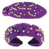 Game Day Football Theme Top Knotted Headband