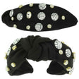 Game Day Volleyball Theme Top Knotted Headband