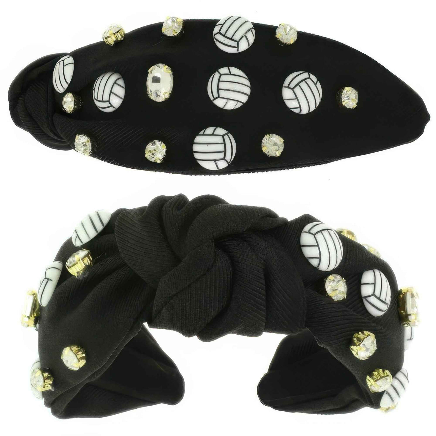 Game Day Volleyball Theme Top Knotted Headband
