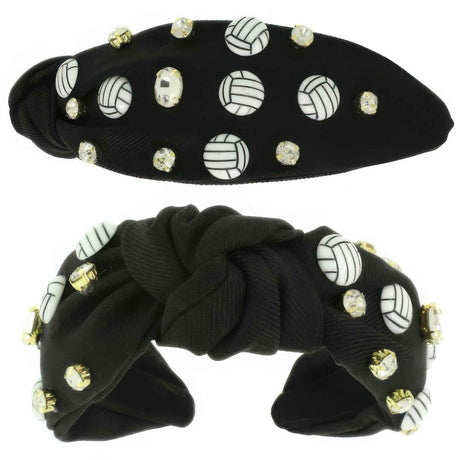 Game Day Volleyball Theme Top Knotted Headband