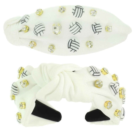 Game Day Volleyball Theme Top Knotted Headband