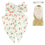 Floral Cherry Design Barrette Hair Clip