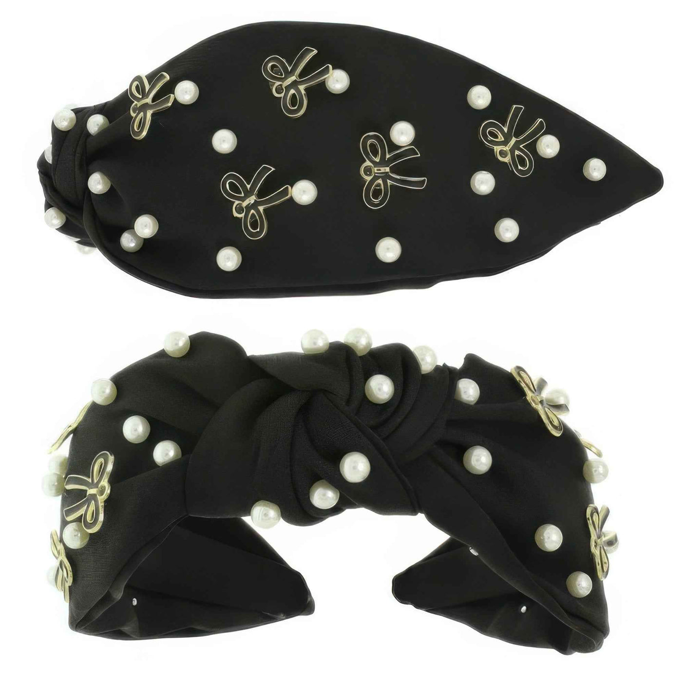 Long Tail Bow Theme Jeweled Headband
