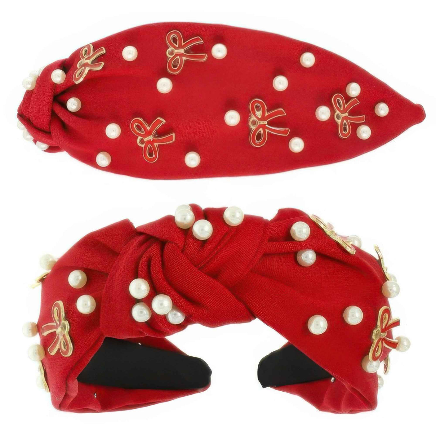 Long Tail Bow Theme Jeweled Headband