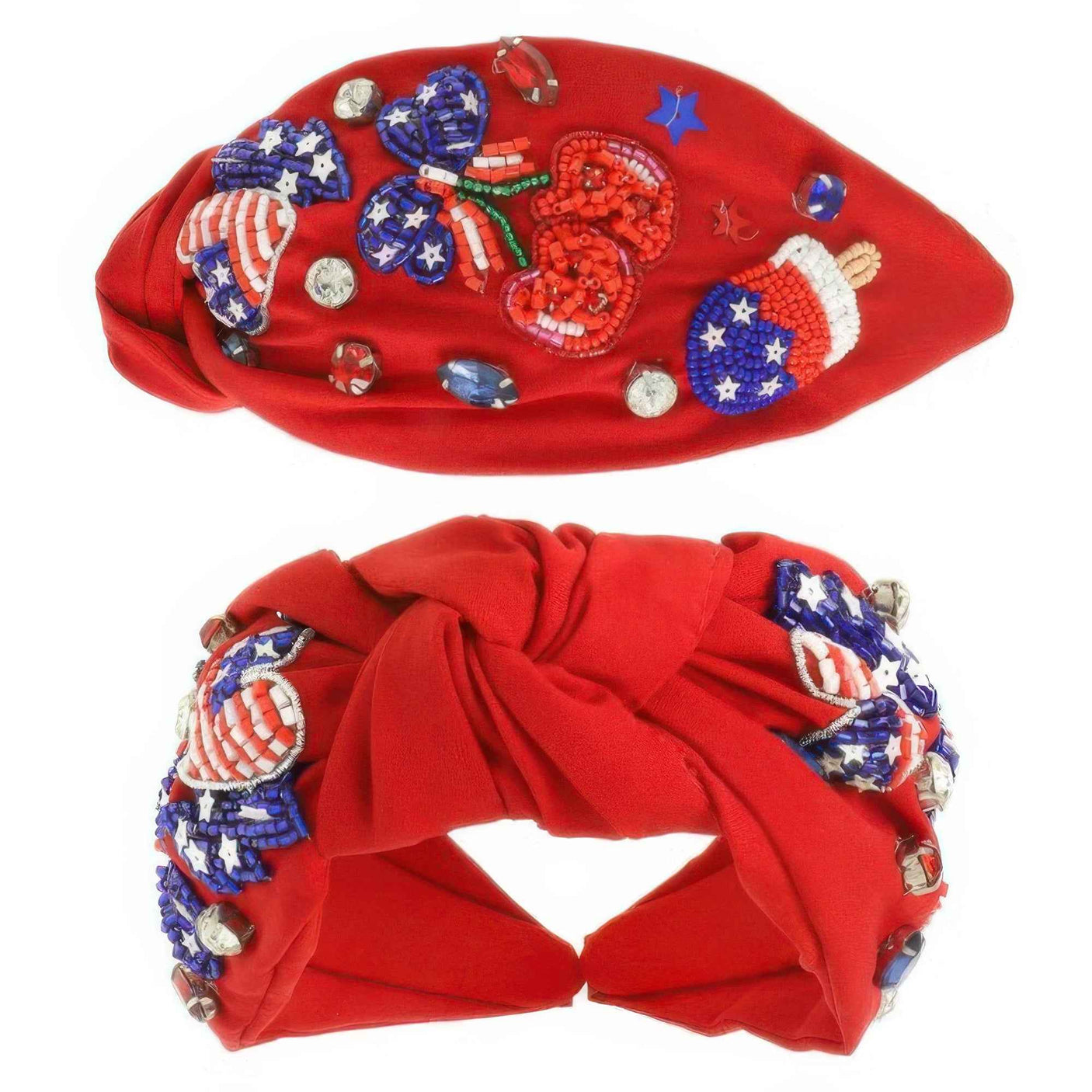 Usa Theme Cherry Heart Headband