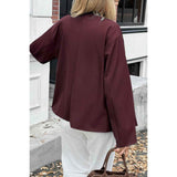 Double Breasted V Neck Trench Long Sleeve Coat