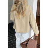Double Breasted V Neck Trench Long Sleeve Coat
