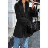 Solid Fluffy Faux Fur Shaggy Long Body Outwear
