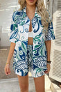 Two Pieces Floral Print Button Down Sets