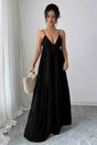 Sleeveless Elegant Suspender Aline Maxi Dress