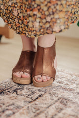Walk This Way Wedge Sandals in Antique Bronze - Liarian Unlimited Boutique