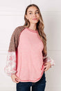 Walk for Miles Floral Color Block Top