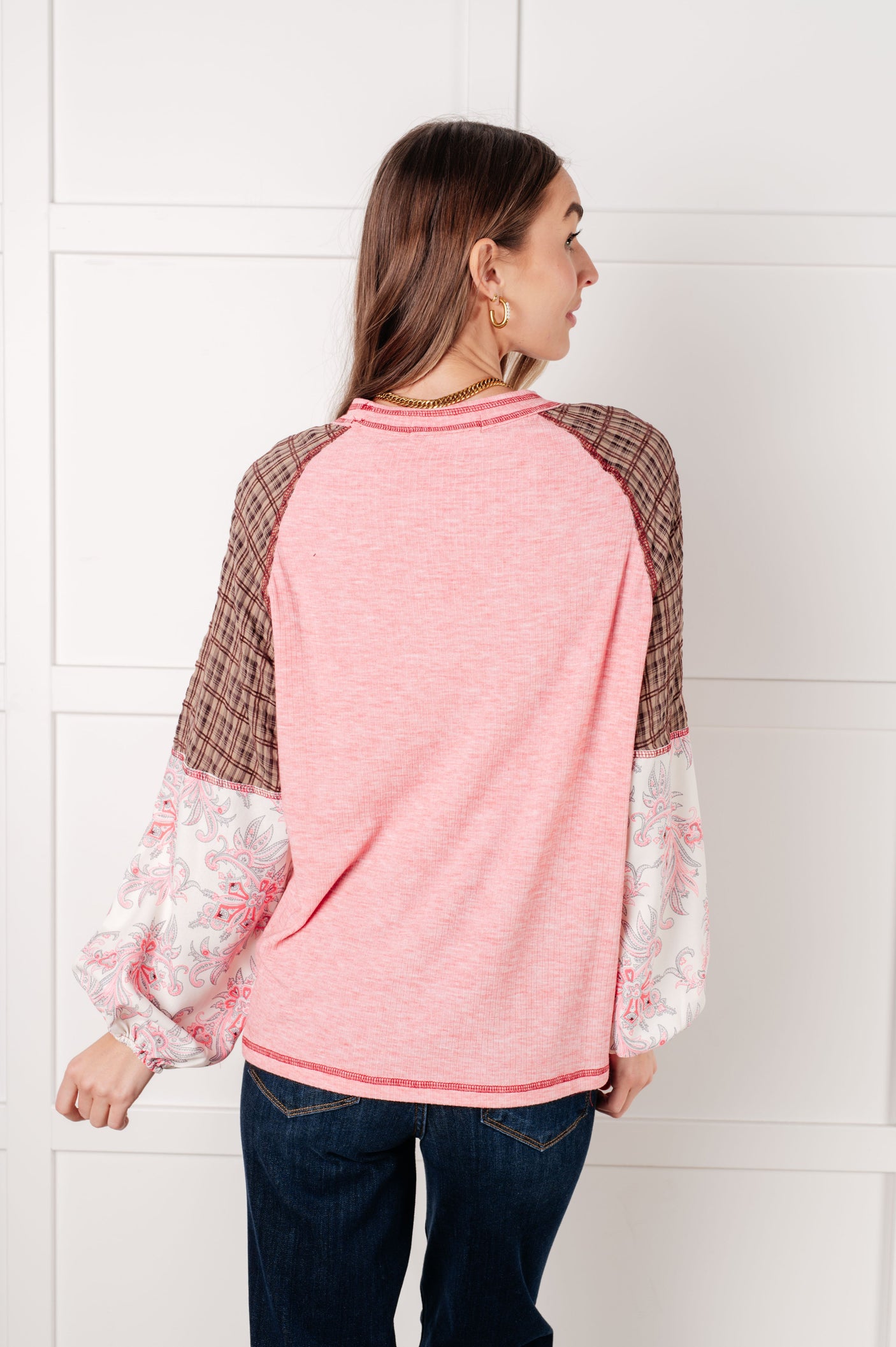 Blusa con bloques de colores florales Walk for Miles
