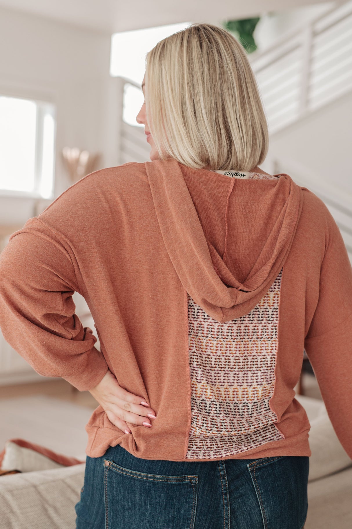 Sudadera con capucha con estampado mixto Wave Hello