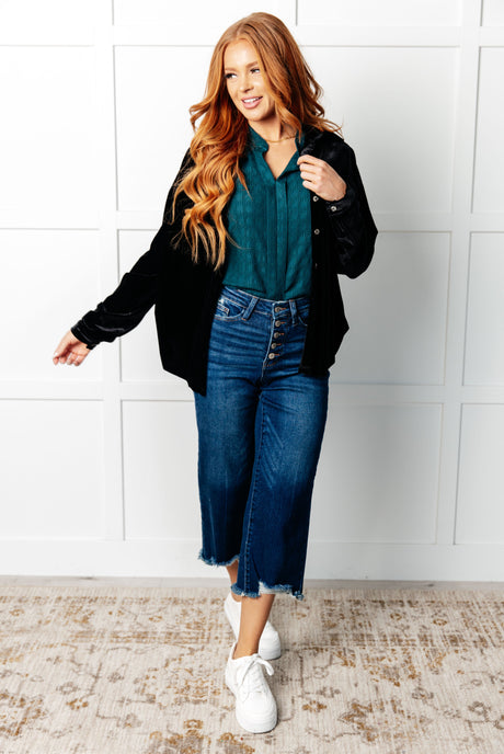 Blusa sin mangas con pliegues delanteros Matter of Fact en verde mar