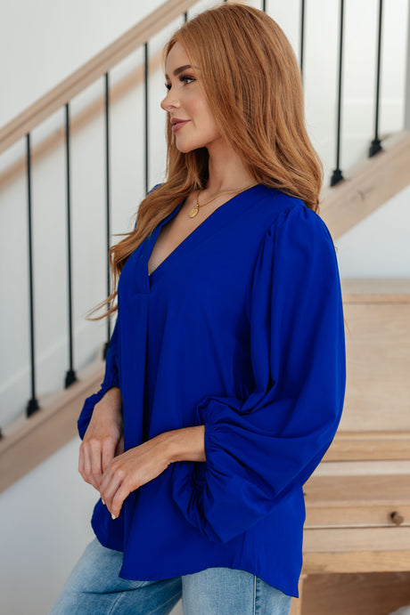 What Do You Say Balloon Sleeve Blouse - Liarian Unlimited Boutique