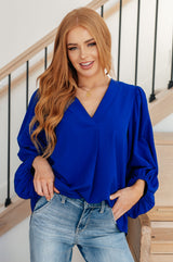 What Do You Say Balloon Sleeve Blouse - Liarian Unlimited Boutique