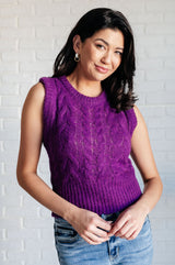 Chaleco de punto trenzado What's On Your Mind