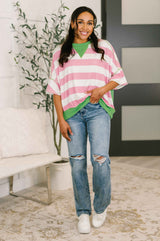 What's a Girl to Do Contrast Trim Relaxed Top