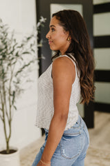 What's the Plan Lettuce Hem Tank in Heather Grey