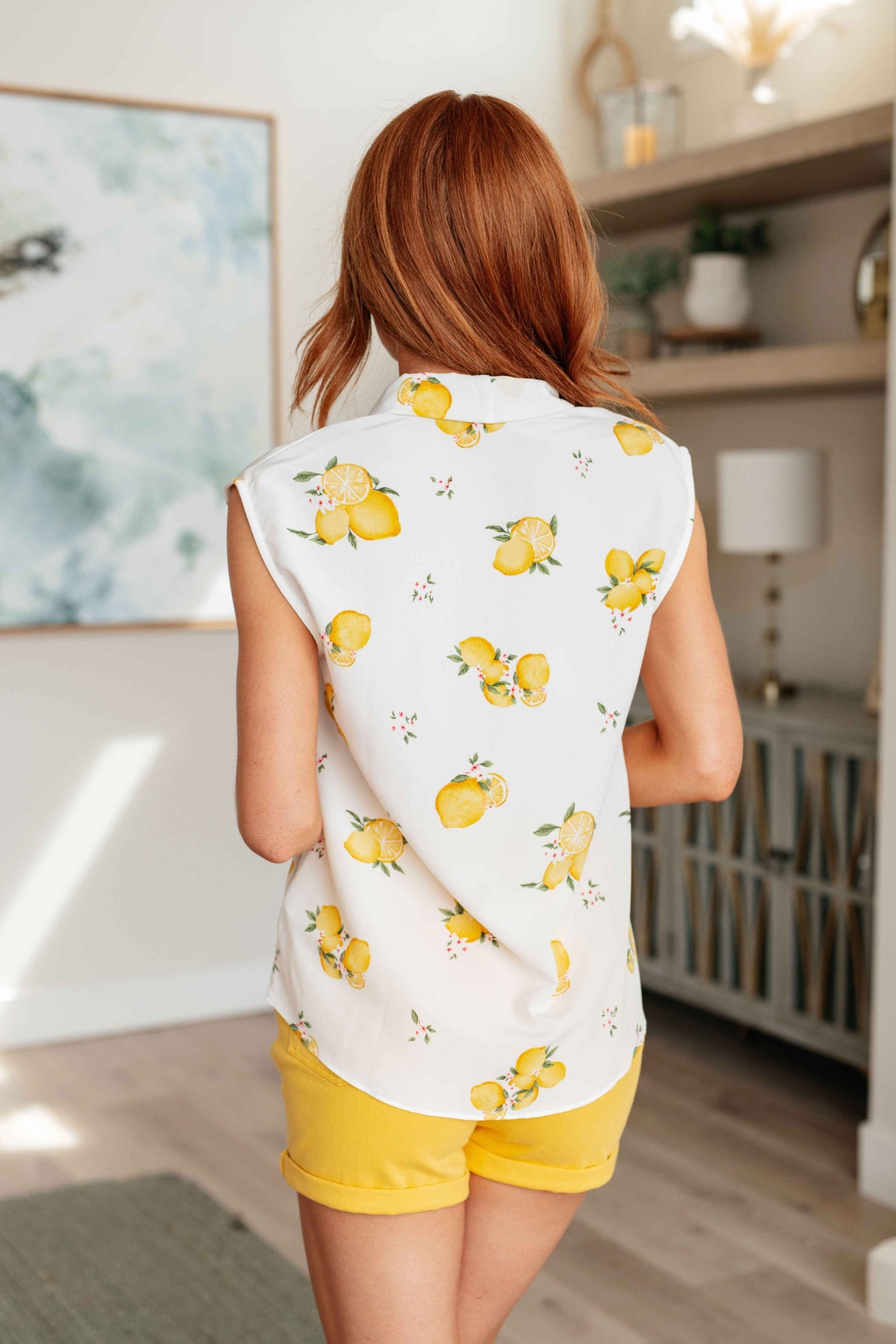 When Life Gives You Lemons Sleeveless Blouse - Liarian Unlimited Boutique