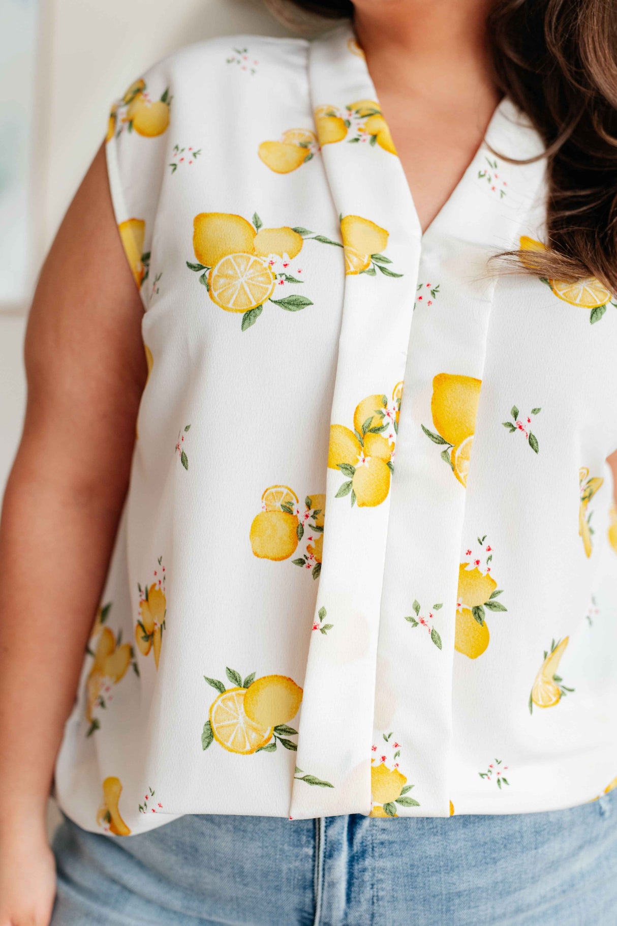 When Life Gives You Lemons Sleeveless Blouse - Liarian Unlimited Boutique
