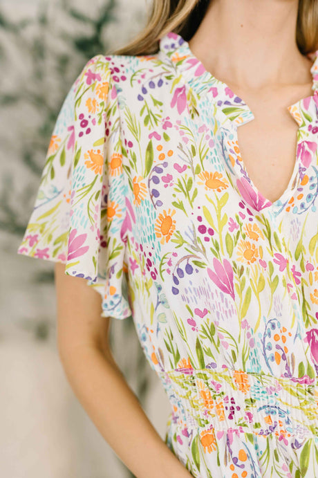 Wherever I Go Notch Neck Dress