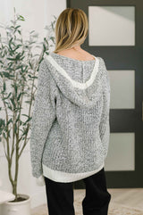 Who Can Live Without it Textured Split Neck Pullover