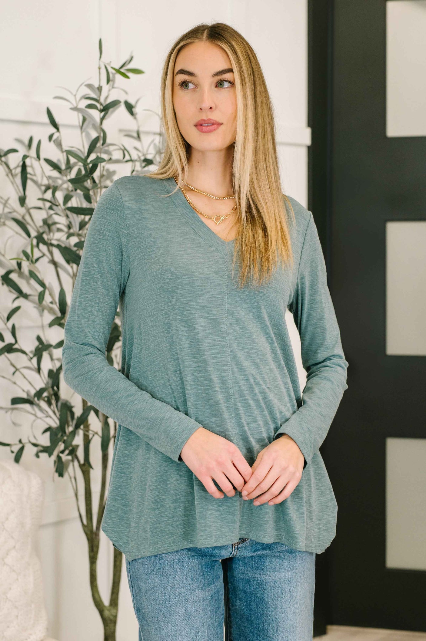Wind off the Sea V-Neck Relaxed Top