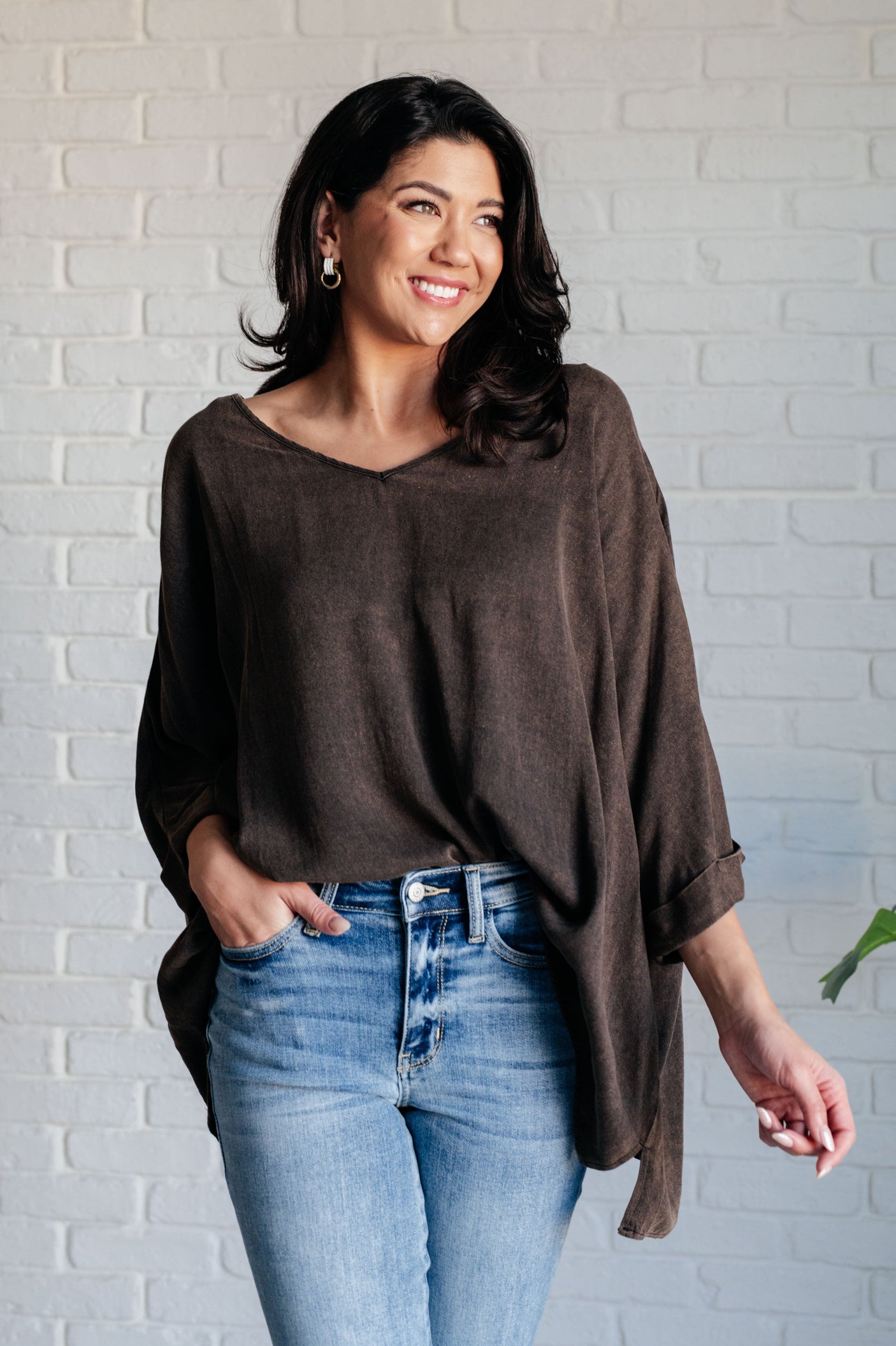 Wishy Washy Mineral Washed Oversized Top - Liarian Unlimited Boutique