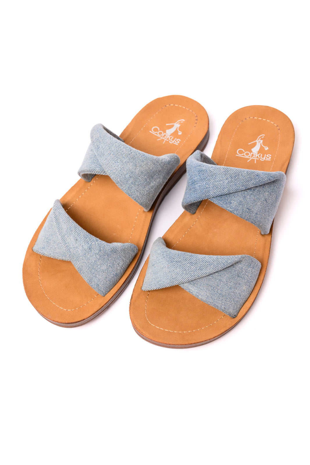 Sandalia With a Twist en denim