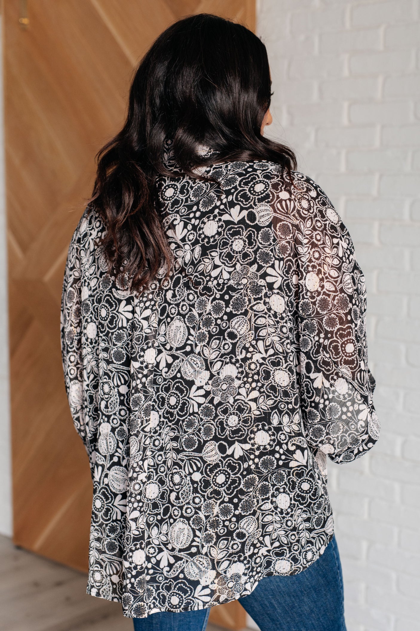 Blusa floral para trabajar todo el día