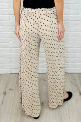 Working on Lounging Elastic Waist Bottoms in Khaki