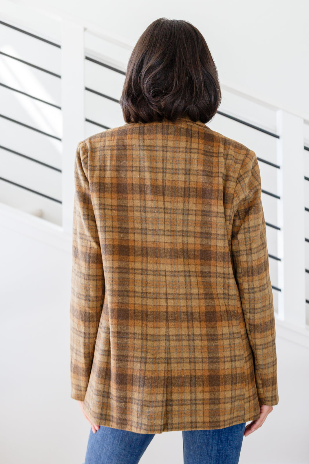 Blazer de cuadros de clase mundial