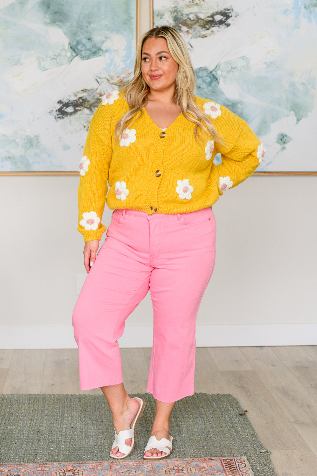 Cárdigan floral "Eres suficiente"