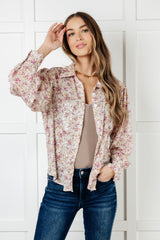 Blusa con botones florales "Tú y yo nos conectamos"