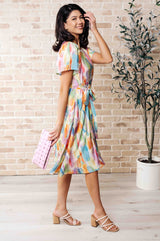 Vestido de cuello redondo joven, salvaje y libre