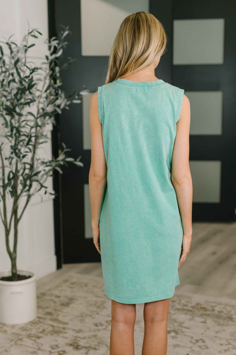 Your Attention Mineral Wash T-Shirt Dress