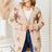 Angel Wings Star Pattern Open Front Longline Cardigan