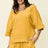 Double Take Texture Half Sleeve T-Shirt and Drawstring Shorts Set